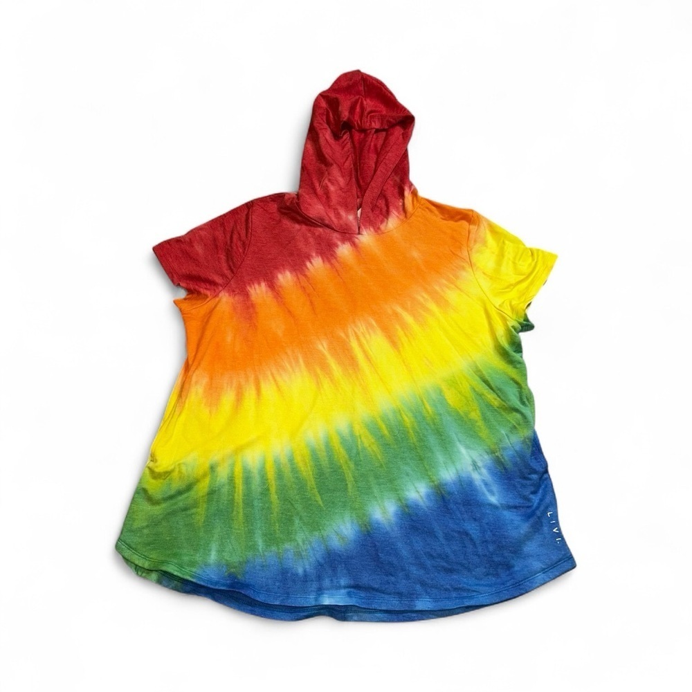 Livi Active Vibrant Tie-Dye Short Sleeve Hoodie